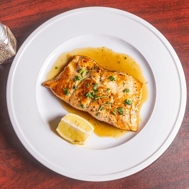 Bourbon Glazed Salmon.