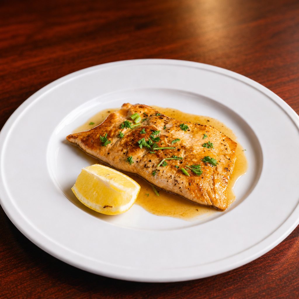 Bourbon Glazed Salmon.
